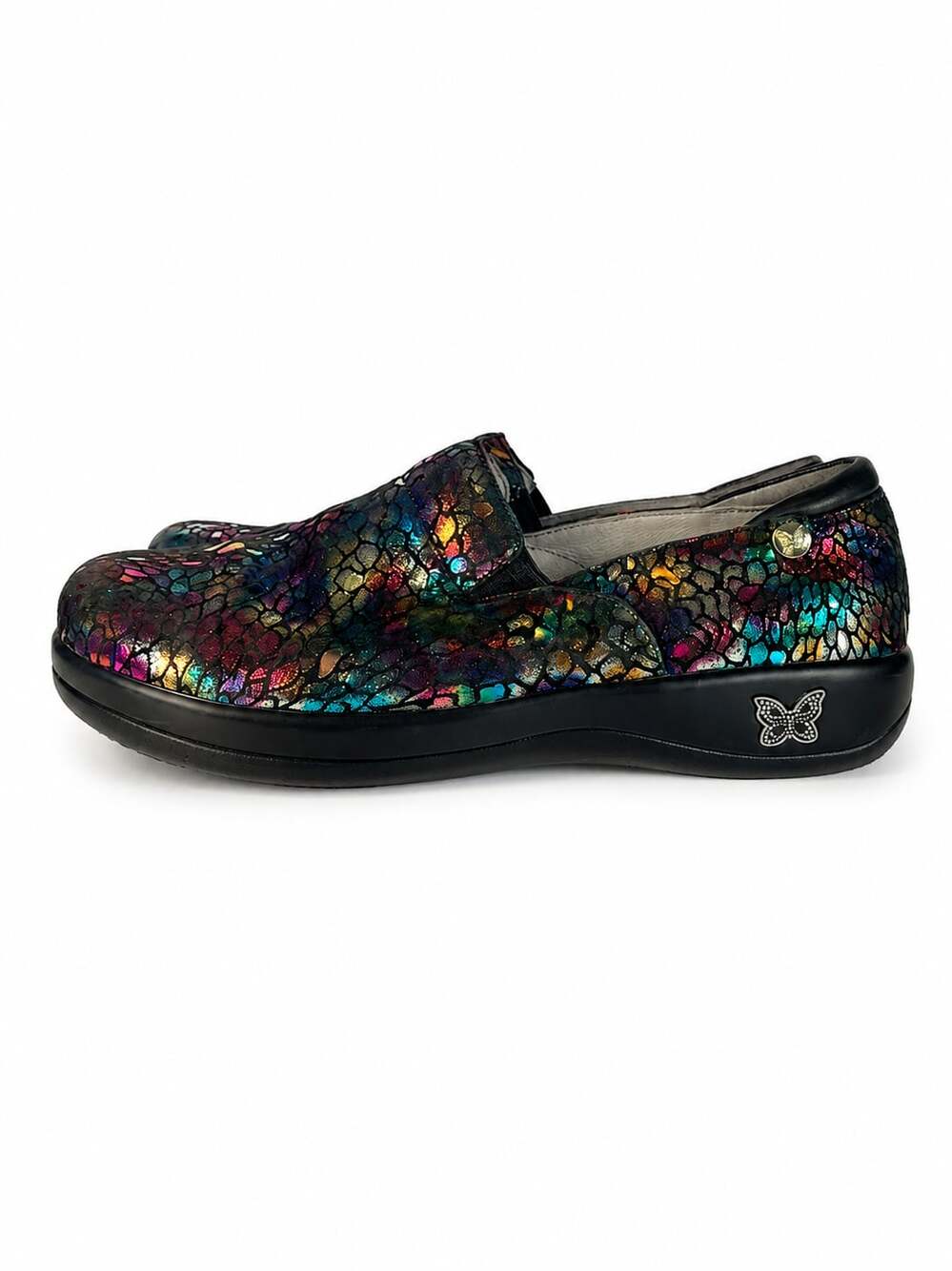 Alegria by PG Lite Keli Professional Clog in Minnow Rainbow Size 8